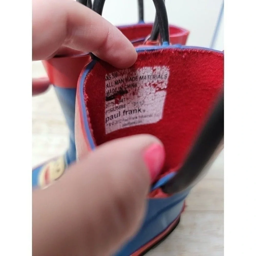 Paul Frank Kids XS 5/6 Kids‎ Rainboots Red Blue